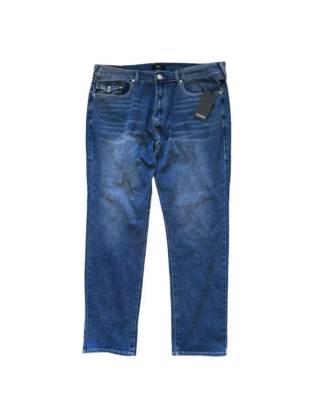 True Religion Geno Relaxed Slim Flap Jeans Men’s Size 36x32 Harmonious Wash NWT